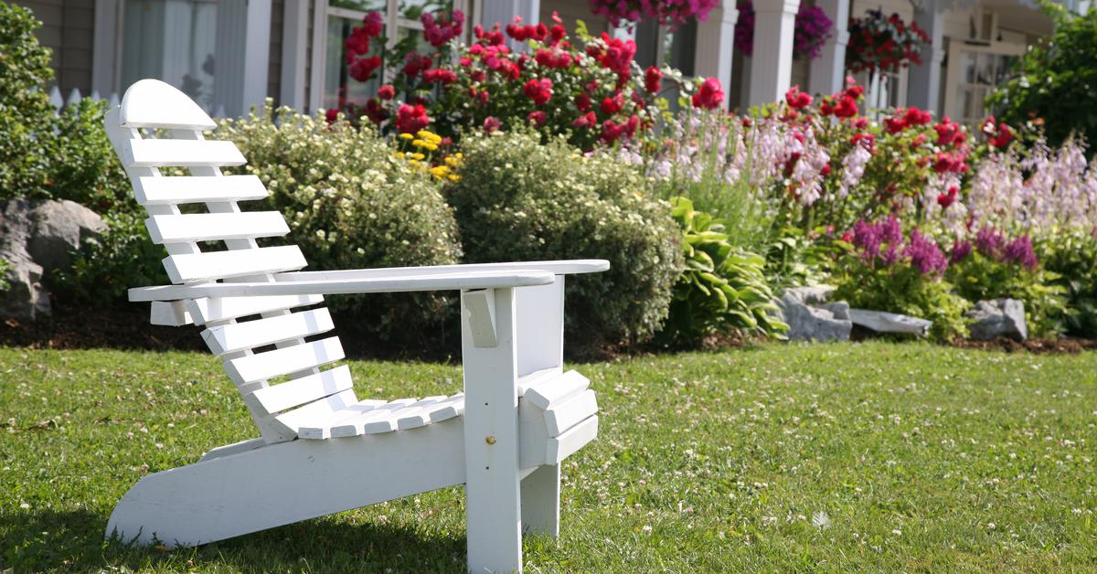 Residential spring landscape