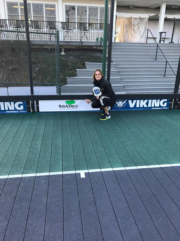 Pictured is Annica van Starrenburg, an 2017 APTA National Champion, on the court at the Philly Nationals.